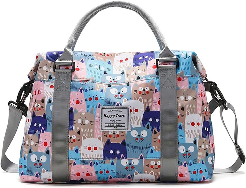 NWLR Travel Duffle Bag Weekender Overnight Bag Gym Tote with Dry and Wet Separated Pocket for Women Girls Shoulder Workout Duffel Bag Water Resistant (colorful leaves) - Image 3